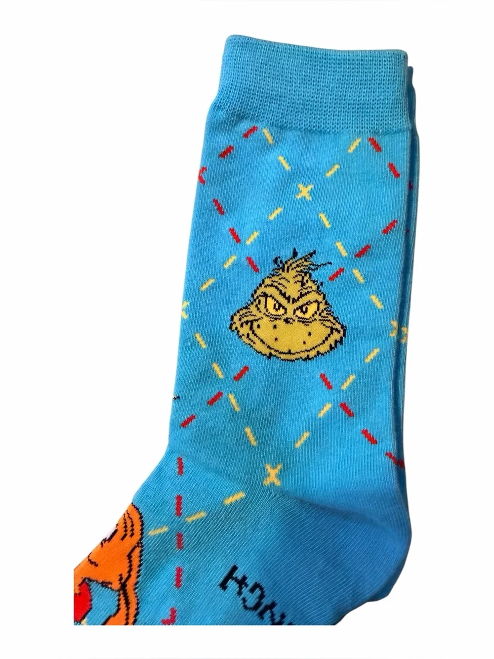 McDonald's Grinch Adult Happy Meal Socks Blue Max The Dog 